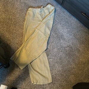 Vintage 100% linen wide leg pants.